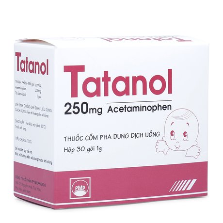 Thuốc giảm đau, hạ sốt Tatanol 250mg (hộp/30 gói) 1