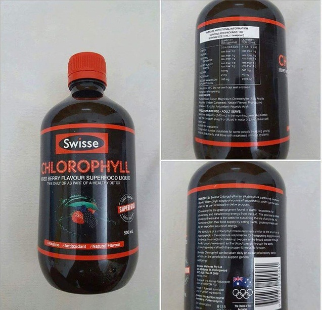 Nước Diệp Lục Swisse Chlorophyll 500ml Chính Hãng Úc