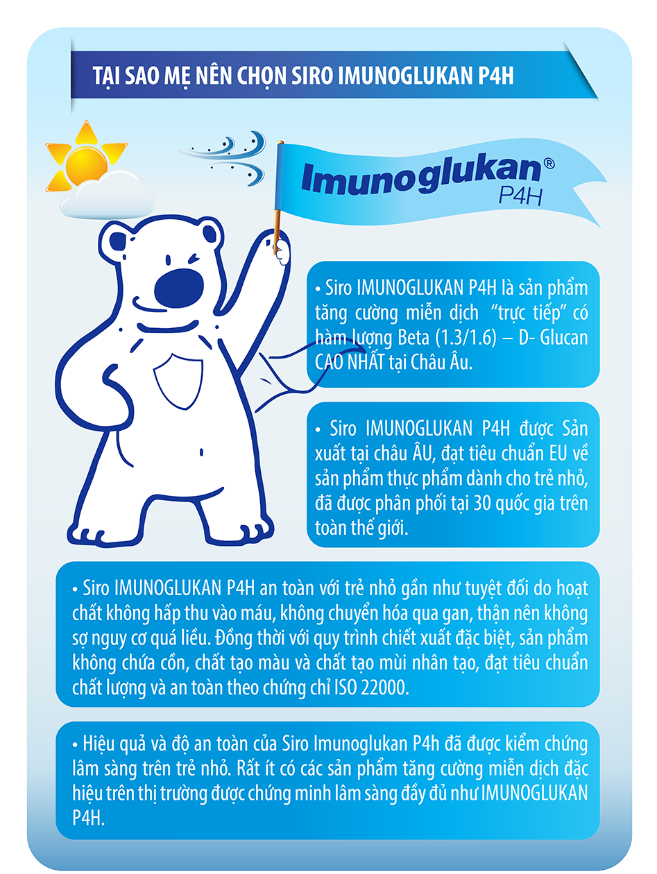 Imuno Glukan P4H - Siro Tăng Đề Kháng Cho Trẻ