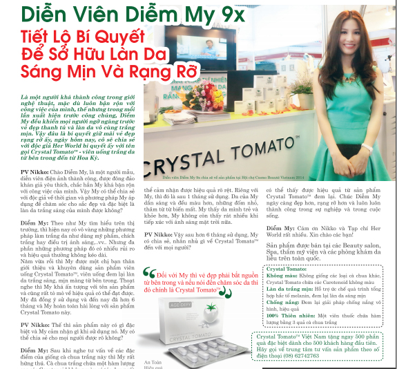 Viên Uống Trắng Da Crystal Tomato Của Mỹ