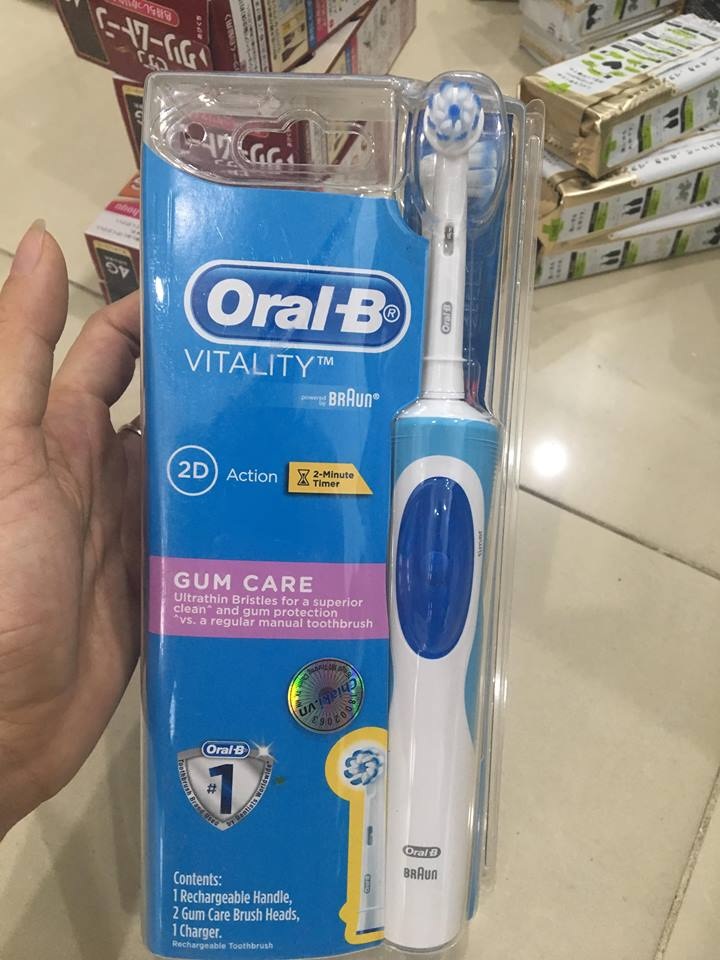 Bàn Chải Đánh Răng Điện Oral-B Vitality Braun (xanh)