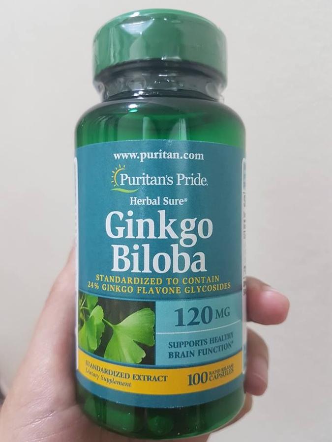Viên Uống Ginkgo Biloba Puritan's Pride 120 Mg Chính Hãng Của Mỹ