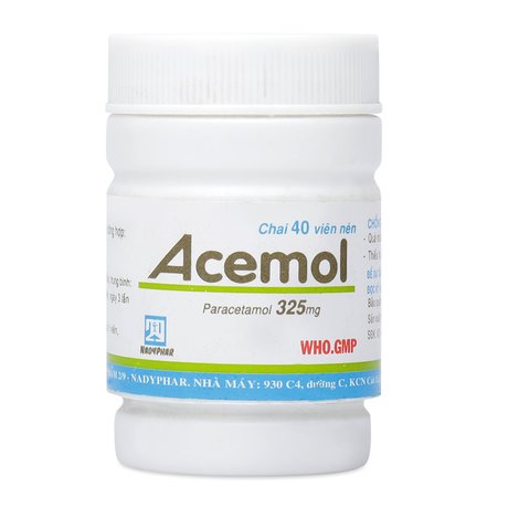 Thuốc giảm đau- Hạ sốt Acemol 325mg (40 viên/chai) 1
