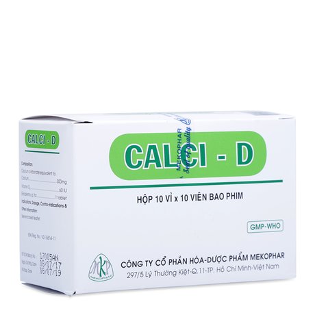 Thuốc bổ sung Calcium Calci- D ( 10 vỉ x 10 viên/hộp) 1