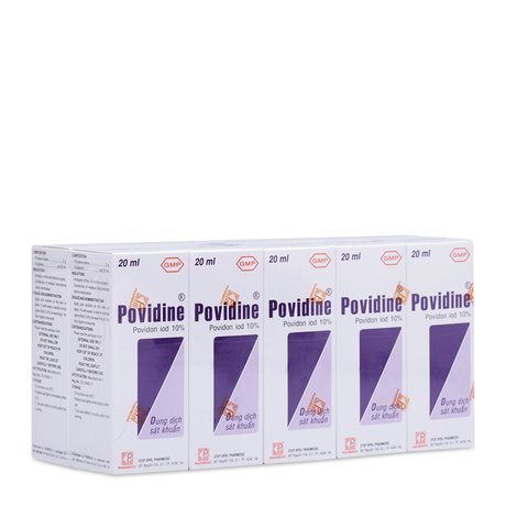 Dung dịch sát khuẩn Povidine Povidon IOD 10%(10 chai x 20ml) 1