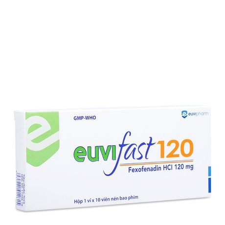 Thuốc điều trị viêm mũi dị ứng Euvifast 120mg (Hộp 10 viên) 1