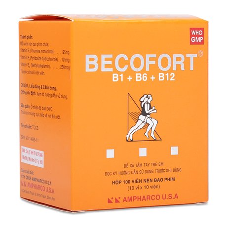 Thuốc phòng và điều trị sự thiếu hụt Vitamin nhóm B Becofort 1