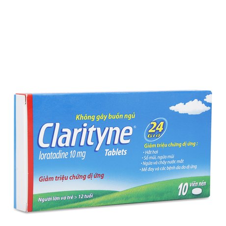 Thuốc giảm dị ứng, không gây buồn ngủ Clarityne(10 viên/hộp) 1
