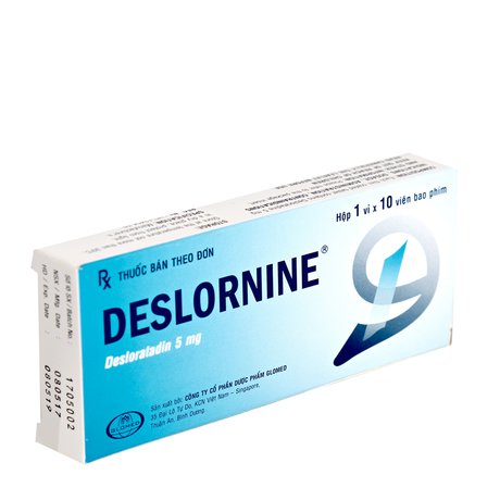 Thuốc trị viêm mũi dị ứng, mề đay Deslornine(1 vỉ x 10 viên) 1
