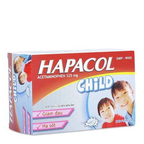 Thuốc giảm đau hạ sốt Hapacol Child 325g(hộp 10vỉ x 10 viên) 1