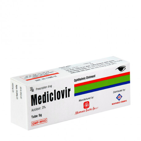 Thuốc mỡ tra mắt Mediclovir 3% (5g)- Xuất xứ Việt nam 1