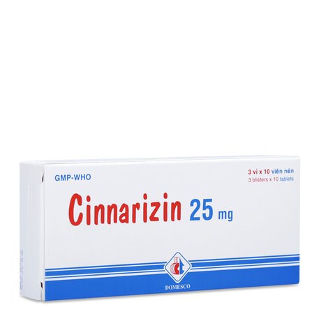 Thuốc chống say tàu xe, rối loạn tiền đình Cinnarizin (25mg) 1