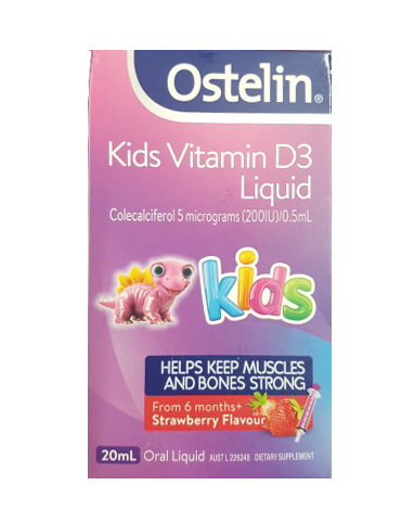 Vitamin D Ostelin Dạng Nước 20ml Cho Bé 0-12 Tuổi