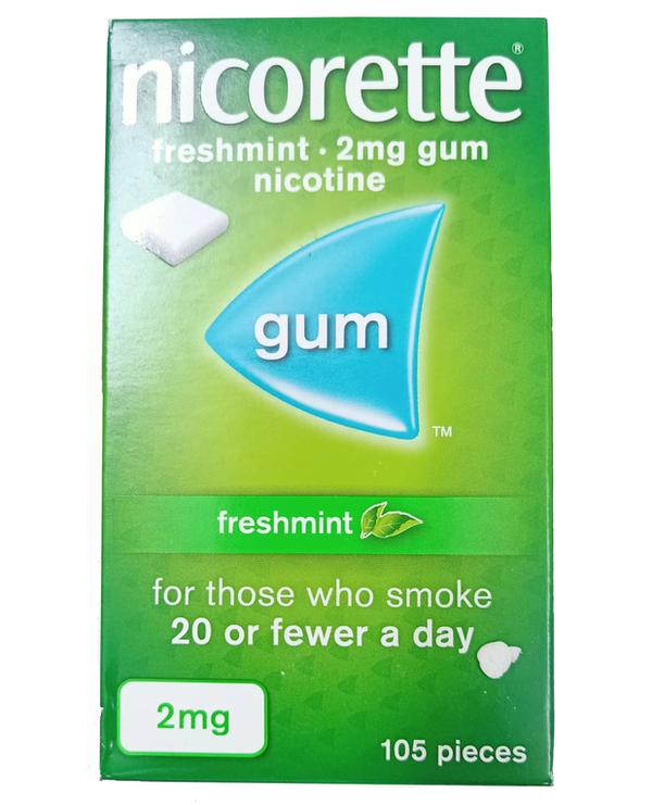 Kẹo cao su cai thuốc lá Nicorette vị bạc hà 2mg