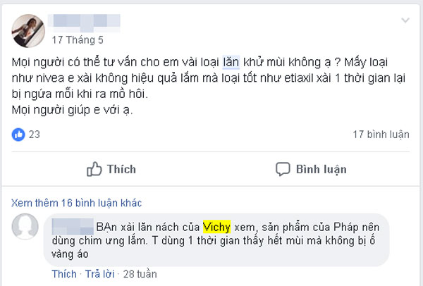 Lăn Khử Mùi Vichy Có Tốt Không? Có Mấy Loại? Giá Bao Nhiêu?