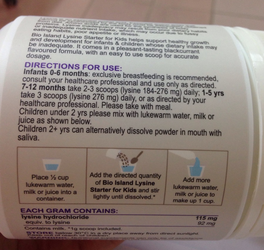 Bột Lysine Úc Cho Trẻ Uống Có Tốt Không, Giá Bao Nhiêu, Mua Hàng Ở Đâu Chính Hãng?