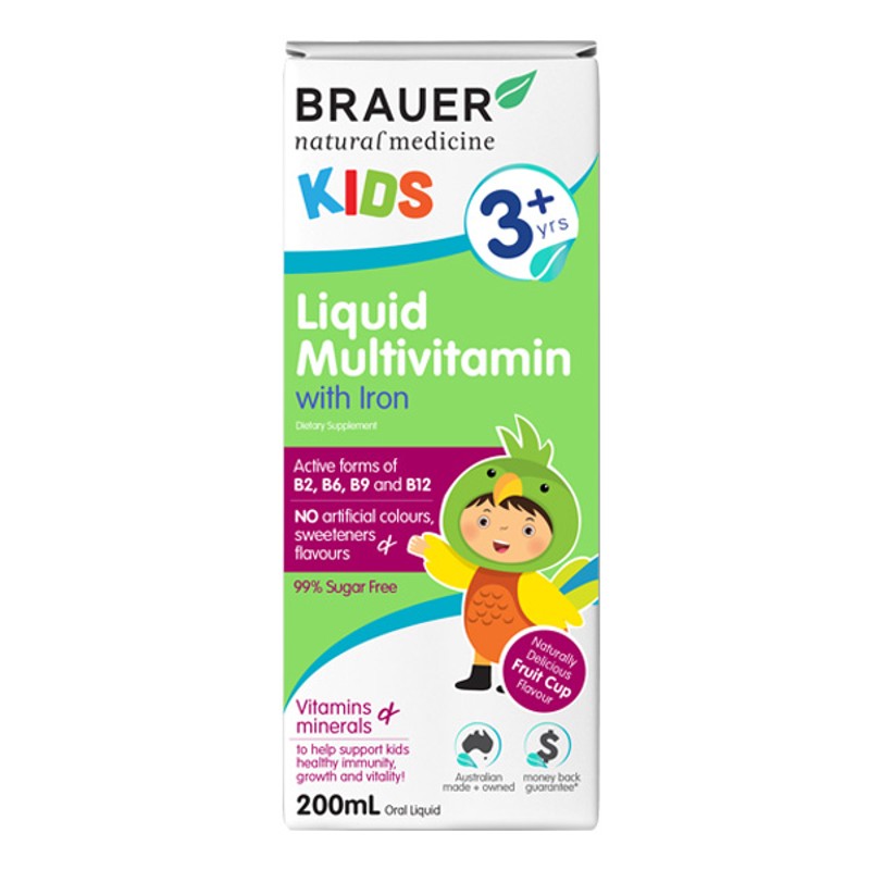 Vitamin Tổng Hợp Cho Bé Từ 3 Tuổi Brauer Liquid Multivitamin