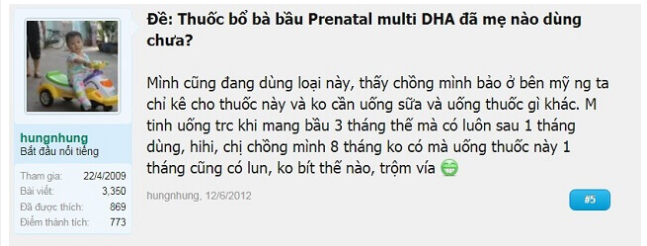 (Bán Chạy) Vitamin Tổng Hợp Prenatal Multi DHA Uống Khi Nào? Mua Ở Đâu Chính Hãng?