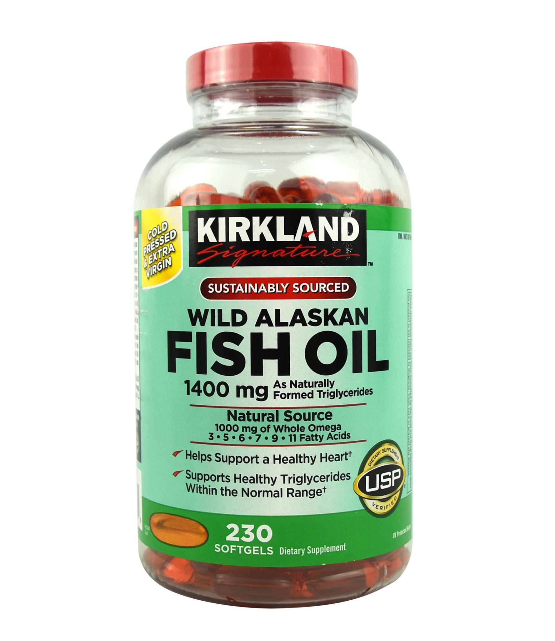 Dầu Cá Kirkland Wild Alaskan Fish Oil 1400mg Hỗ Trợ Tim Mạch