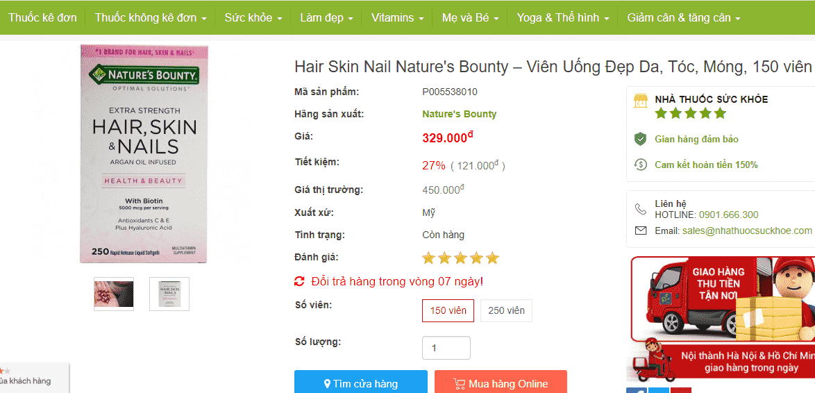 Hair Skin Nail Nature's Bounty Có Tốt Không? Review Cách Dùng A - Z