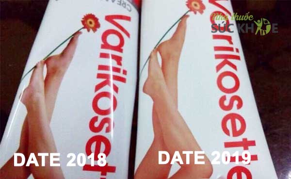 Kem Varikosette date 2018 có vỏ sơn bóng, tuýp kem Varikosette date 2019 có vỏ sơn lì
