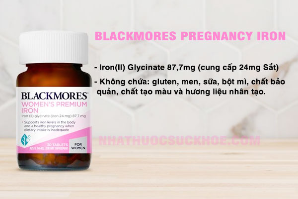 Thành phần Blackmores Pregnancy Iron