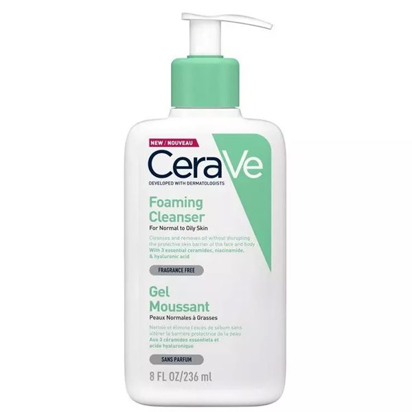 Sữa rửa mặt CeraVe Foaming Facial Cleanser bản cho thị trường Pháp