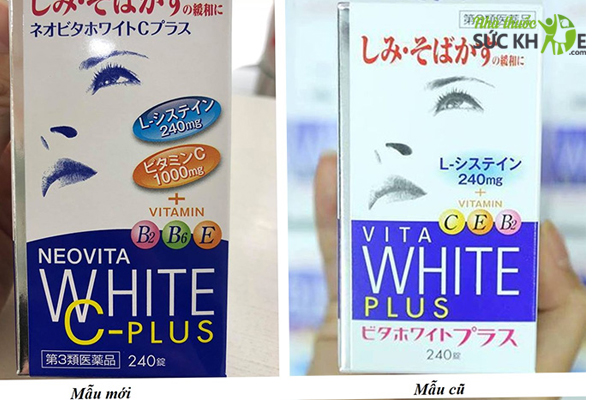 Viên uống Vita white Plus mẫu cũ và mới