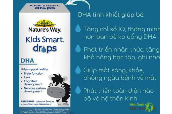  DHA Kids Smart hỗ trợ bé phát triển trí não và hệ thần kinh