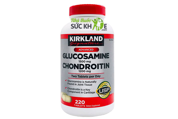 Glucosamine 1500mg Kirkland của Mỹ 220 Viên (nắp bật)