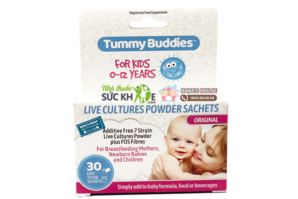 Men vi sinh Tummy Buddies của Anh 