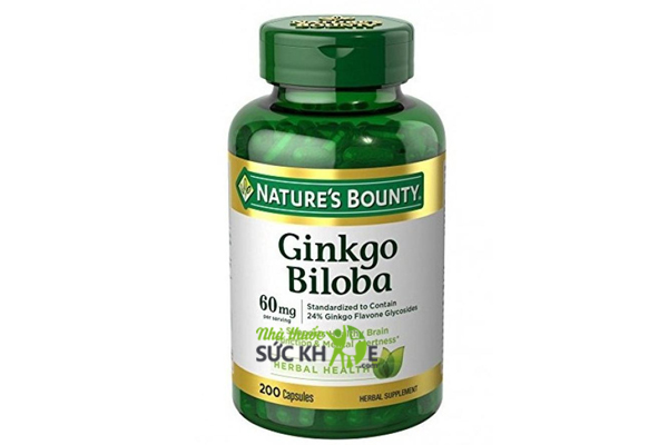 Viên Uống Ginkgo Biloba 60mg Nature's Bounty nắp bật
