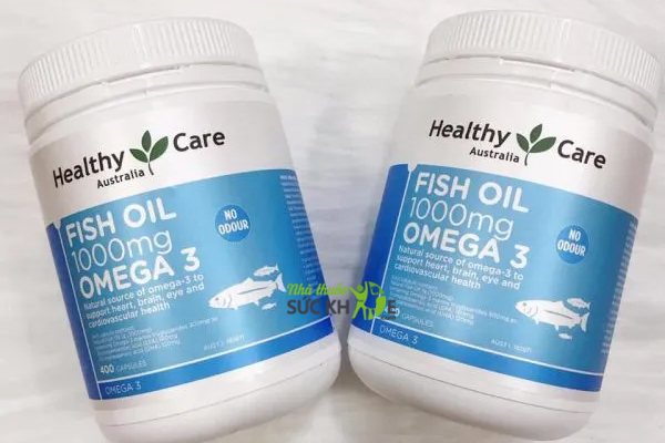 Dầu cá Omega 3 Healthy Care Fish Oil 1000mg lọ 400 viên