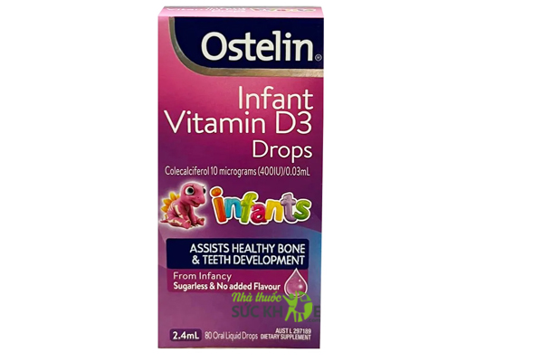 Vitamin D3 Drops Ostelin Cho Trẻ Từ Sơ Sinh Đến 12 Tuổi mẫu mới