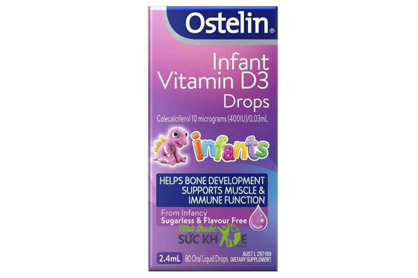 Vitamin D3 Drops Ostelin Cho Trẻ Từ Sơ Sinh Đến 12 Tuổi mẫu cũ