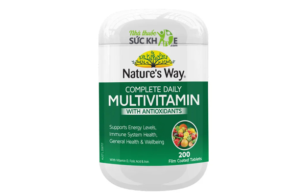 Vitamin tổng hợp & tảo biển Nature’s Way Multivitamin Spirulina mẫu mới