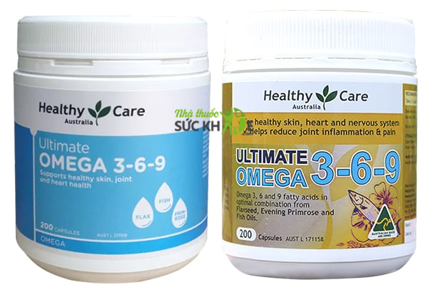 Omega 3 6 9 Healthy Care hộp 200 viên của Úc mẫu cũ- mới
