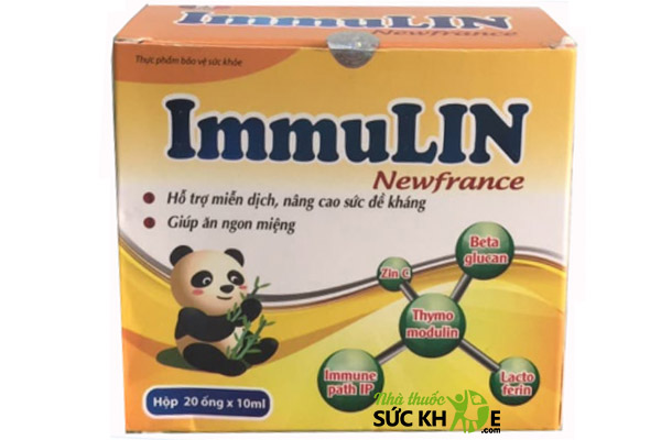ImmuLin Newfrance hỗ trợ tăng cường sức đề kháng hộp 20 ống
