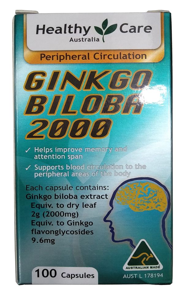 Viên Uống Ginkgo Biloba Healthy Care 2000mg Của Úc
