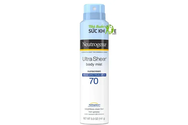 Kem chống nắng hóa học dạng xịt Neutrogena Ultra Sheer SPF70