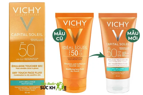 Kem chống nắng Vichy Capital Soleil Mattifying Dry Touch Face Fluid SPF50 UVA+UVB 