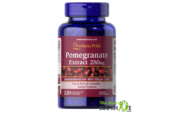 Viên uống tinh chất lựu sáng da Puritan’s Pride Pomegranate Extract 
