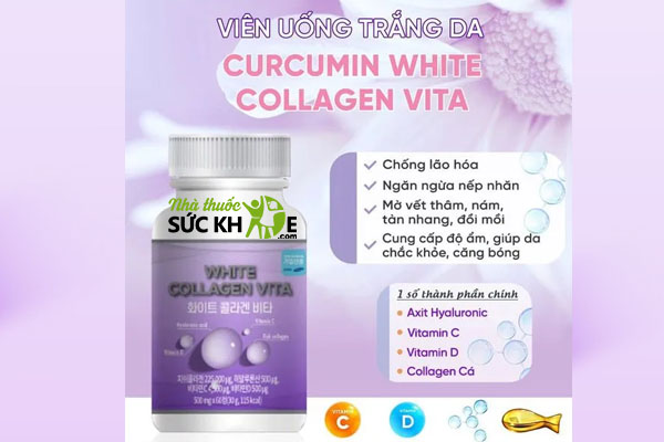 Viên uống White Collagen Vita dưỡng da trắng sáng, ngừa lão hóa