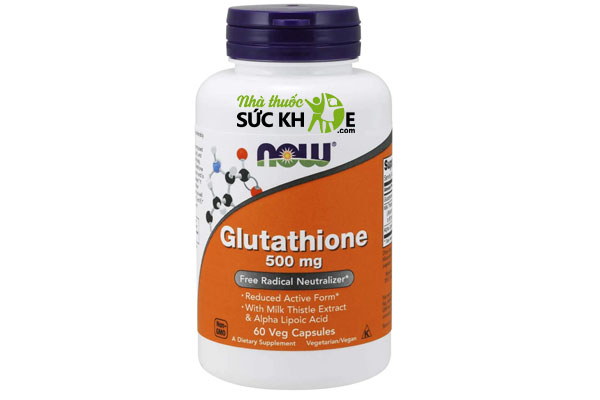 Viên uống hỗ trợ trắng da Glutathione Now 500 mg mẫu mới