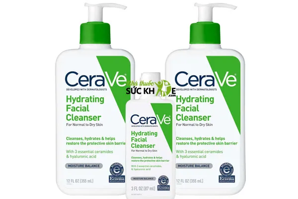 Sữa rửa mặt không tạo bọt CeraVe Hydrating Cleanser