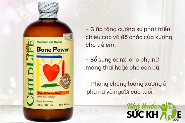 Canxi sữa Childlife Bone Power