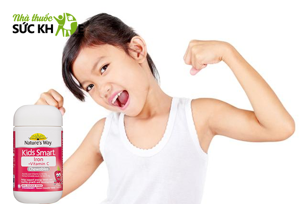 Sắt cho bé 6 tuổi dạng kẹo dẻo Nature’s Way Kids Smart Iron + Vitamin C