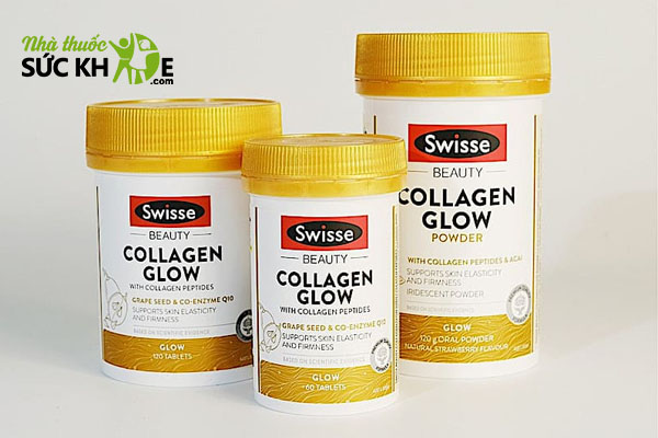 Colalgen của Úc dạng bột Swisse Collagen Glow Powder Beauty