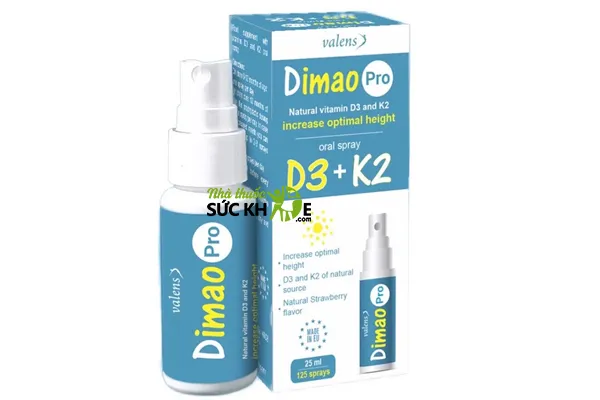Vitamin D3 K2 dạng xịt Dimao Pro Oral Spray