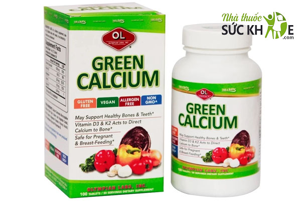 Canxi hữu cơ Green Calcium 100 viên của Mỹ (mẫu cũ)